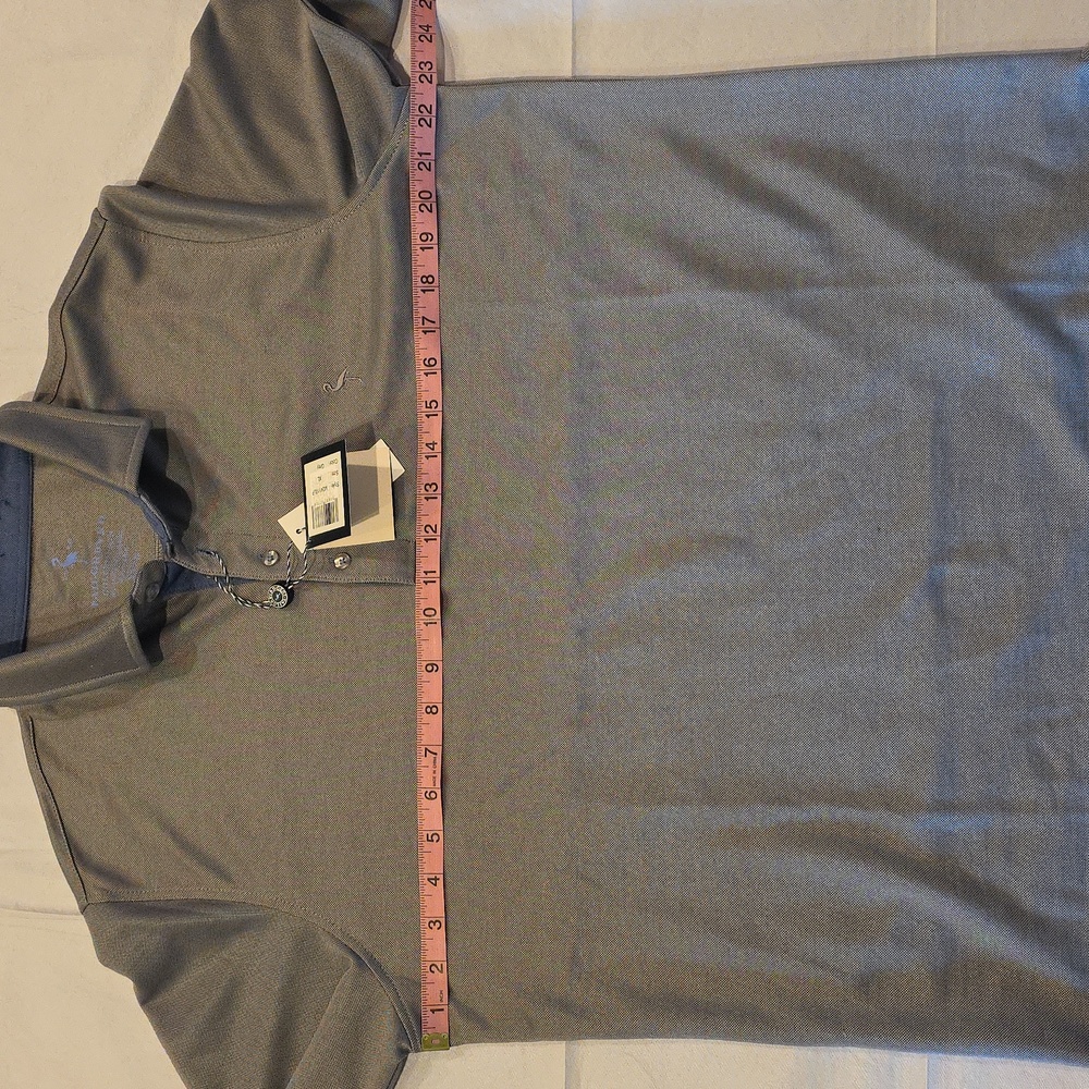 Tailorbyrd NWT Men's Gray Performance‎ Long Sleeve Modal Polo Shirt XL - Picture 11 of 13